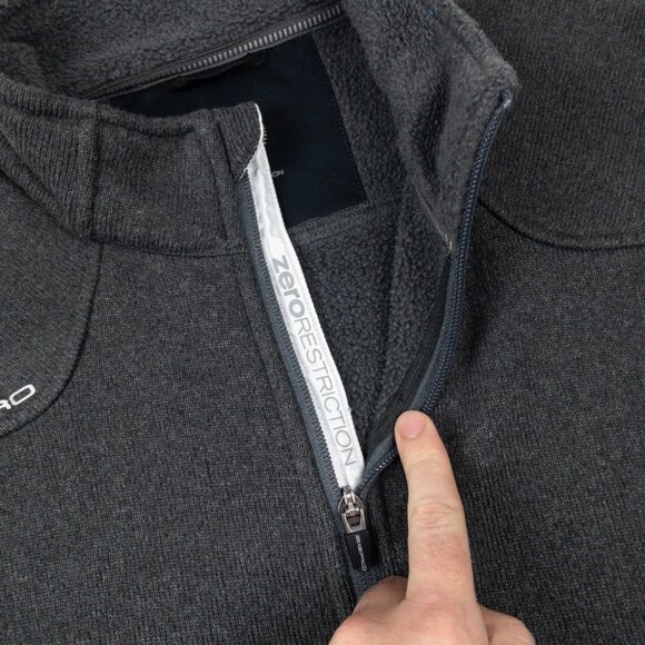 Zero Restriction Fleece Vest Men's Large Gray Half Zip Sweater Golf Tour Series - Picture 8 of 14